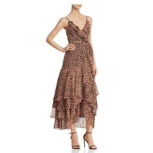 NEW Fame and Partners Cheetah-Print Wrap Dress